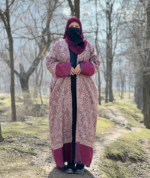 Deep Maroon Pashmina Abaya Set – Premium 2 Piece Layered Modest Outfit