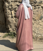 Metallic Grace Two-Piece Abaya Set – Premium Open Shrug with Inner - Image 2