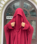 Elegant Maroon Irani Jilbab – Premium Full-Length Modest Wear