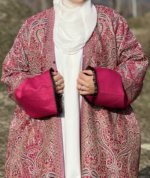 Trending Pink Pashmina Abaya Set – Premium 2 Piece Modest Layered Outfit - Image 2