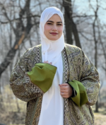 Signature Muted Parrot Pashmina Abaya – Premium Two Piece Set