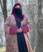 Deep Maroon Pashmina Abaya Set – Premium 2 Piece Layered Modest Outfit - Image 3