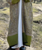 Signature Muted Parrot Pashmina Abaya – Premium Two Piece Set - Image 3