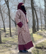 Deep Maroon Pashmina Abaya Set – Premium 2 Piece Layered Modest Outfit - Image 2