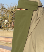 Double Side Long Nose Piece – Olive Green & Black Elegant Modest Accessory - Image 3