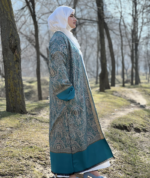 Serene Sky Blue Pashmina Abaya Set – Premium 2 Piece Layered Modest Outfit - Image 2