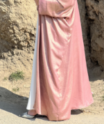 Metallic Grace Two-Piece Abaya Set – Premium Open Shrug with Inner - Image 3