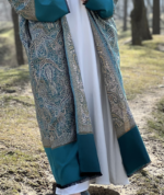 Serene Sky Blue Pashmina Abaya Set – Premium 2 Piece Layered Modest Outfit - Image 3