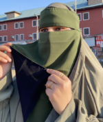 Double Side Long Nose Piece – Olive Green & Black Elegant Modest Accessory