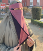 Double Side Long Nose Piece – Pink & Black Elegant Modest Accessory