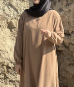 Classic Cream Abaya – Premium Daily Wear Modest Essential