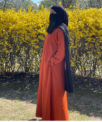 Everyday Orange Abaya – Lightweight Summer Modest Wear with Pockets - Image 2