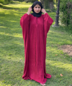 Baggy Pleated Abaya with Hijab | Premium Japanese SIA Fabric