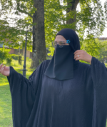 Black Baggy Pleated Abaya with Hijab | Premium SIA Fabric - Image 4