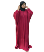 Baggy Pleated Abaya with Hijab | Premium Japanese SIA Fabric - Image 4