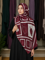 Printed Silk & Georgette Scarves – Trendy Gen-Z Modest Hijab Scarves - Image 4