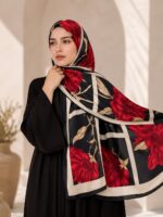 Printed Silk & Georgette Scarves – Trendy Gen-Z Modest Hijab Scarves - Image 7