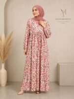 FLORAL PRINTED FRILL ABAYA