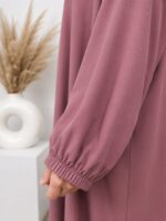 Classic pink Baggy Abaya – Premium firdous Fabric Modest Wear - Image 3