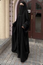 Noor Modesty Full Length Saudi  Jilbab/ irani jilbab  – Black - Image 2