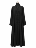 kimono handwork abaya (black)