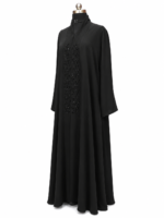 kimono handwork abaya (black) - Image 2