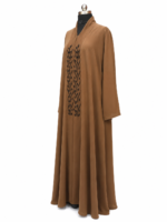 kimono handwork abaya (brown) - Image 2