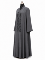 kimono handwork abaya (grey) - Image 2