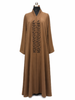 kimono handwork abaya (brown)