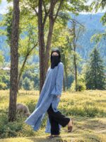 FROG_CUT ABAYA (BLUE CHECKERED) - Image 2