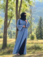 FROG_CUT ABAYA (BLUE CHECKERED) - Image 3