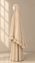 Abaya with Frill Detailed Khimar set - Image 4