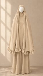 Abaya with Frill Detailed Khimar set