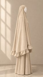 Abaya with Frill Detailed Khimar set - Image 3